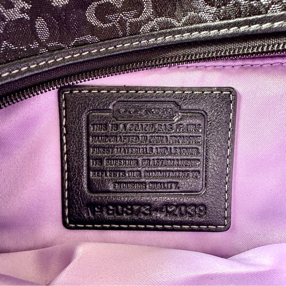 Coach Black and Silver Baguette Bag - Picture 4 of 6